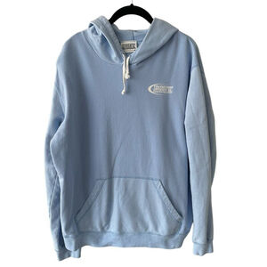 Body Equipment Logo Pattern Pullover Casual Long Sleeve Hoodie Blue Large